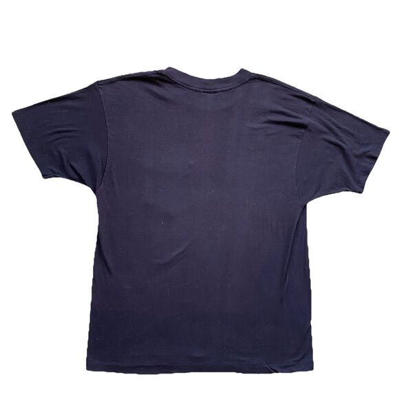 Vintage Black Pocket T Shirt Extra Large 80s 90s Made in USA XL - Picture 3 of 6